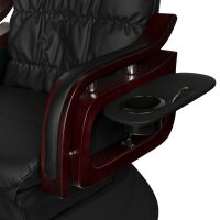 Spa Fußpflegestuhl schwarz mit Massagefunktion und Pumpe