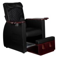 Pediküre-Spa-Stuhl mit Rückenmassage schwarz